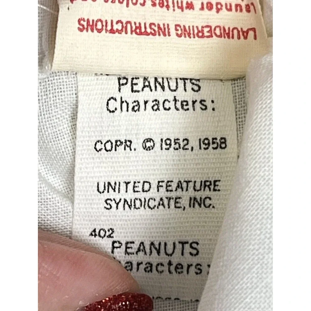 Vtg 1958 Peanuts Snoopy Lucy Pillowcase 